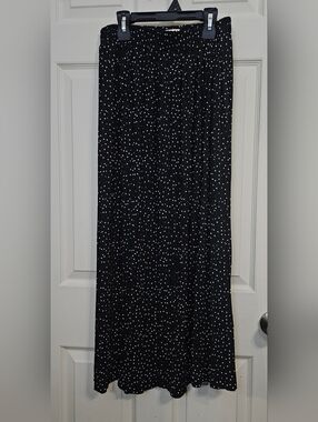 Jon & Anna Black Maxi Skirt with White Polka Dots